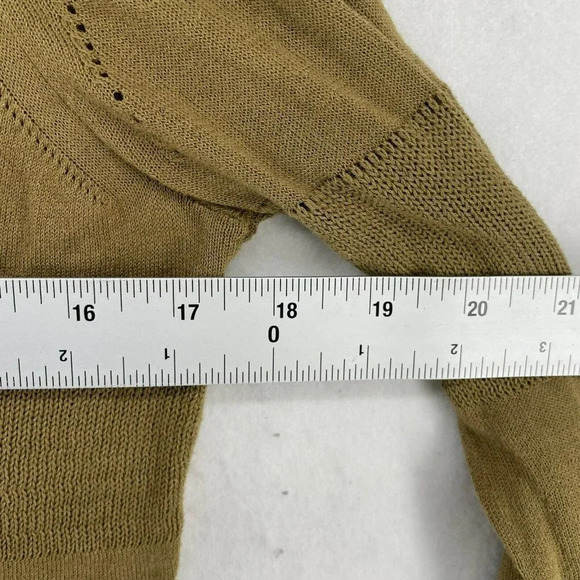 Wallace Sweater Women's S Brown Striped Knitted Ribbed V-Neck Button Up Cardigan - Picture 2 of 9